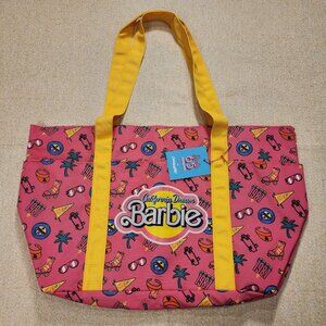Cakeworthy Barbie California Dream Beach Tote Weekender Bag 65th Ann Pink NEW